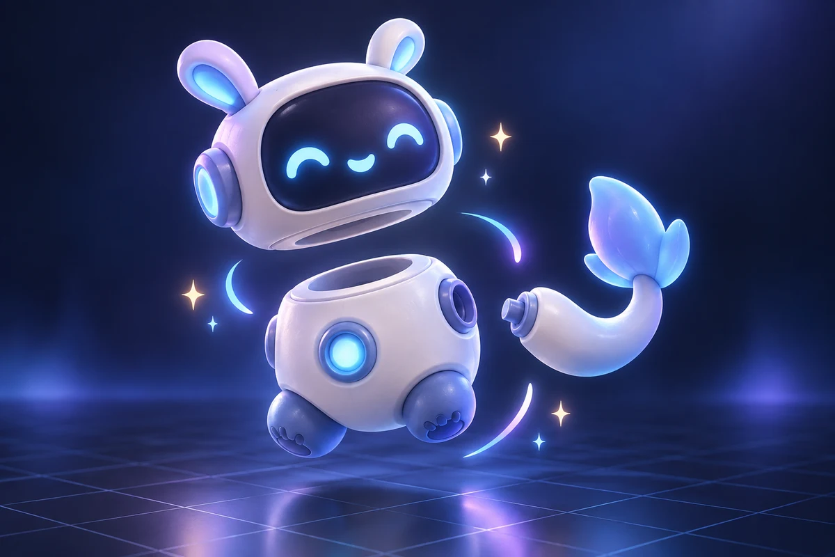 A generated 3D model separated into independent printable parts